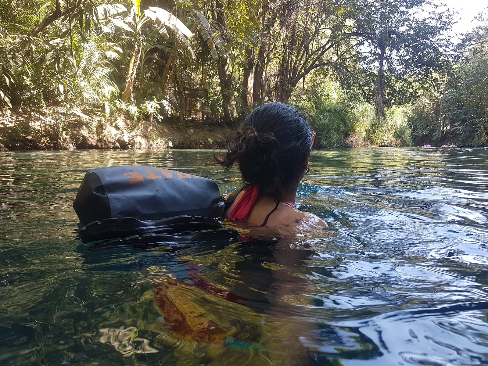 DryBag in the water